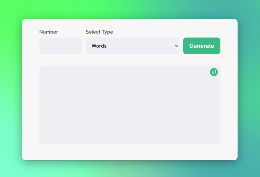 Lorem Ipsum Generator